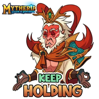 🙈 KEEP HOLDING Affe, festhalten, Meditation, Cartoon, ruhig, Aufkleber whatsapp sticker