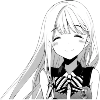 ☺️ Anime, Manga, Ragazza, Sorriso, Felice, Carino telegram sticker