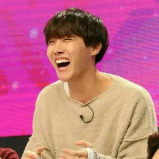 🍀 person, smiling, laughing, j-hope, k-pop, entertainer, asian telegram sticker