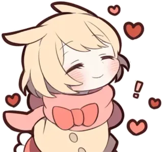 💗 anime, cute, kawaii, hearts, sticker, cartoon telegram sticker