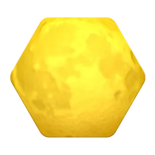 🌕 yellow, hexagon, shape, geometric telegram sticker