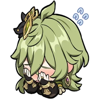 😰 Collei Genshin Impact Anime, Chibi, Collei, Genshin Impact, Triste, Détresse whatsapp sticker