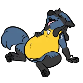 🍕 Furry, Anthro, Dibujos animados, Animal, Perro, Ilustración telegram sticker