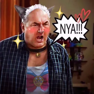 😾 NYA!!! orelhas de gato, anime, maid, coleira telegram sticker