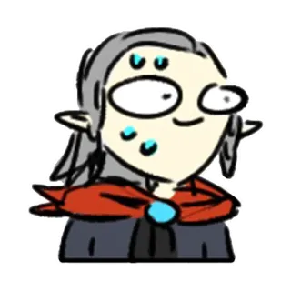 😅 elf, cartoon, funny, character, sticker telegram sticker