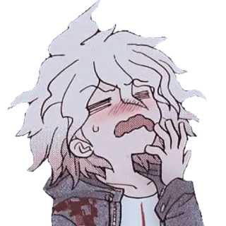 🥱 Nagito Komaeda Danganronpa anime, despair, hope, danganronpa telegram sticker