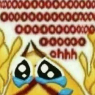 😭 ahhh emoji, crying, distress, meme, sad, screaming telegram sticker