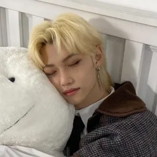 💫 Felix personne, dormir, felix, kpop, chanteur, idole telegram sticker