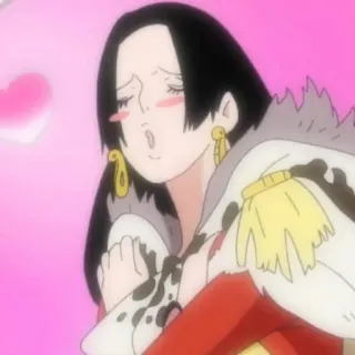 🥰 Boa Hancock One Piece Anime, Mangá, Amor, Corando, Corações telegram sticker