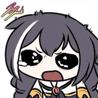 😱 Аниме, Манга, Мультфильм, Грустный, Плачущий, Чиби whatsapp sticker