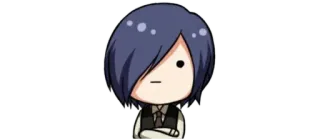 😶 Shuu Tsukiyama Tokyo Ghoul Anime, Manga, Charakter, Ausdruckslos, Verschränkte Arme telegram sticker