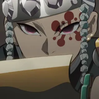 💎 Tengen Uzui Demon Slayer Anime, Demon Slayer, Tengen Uzui, Espada, Lucha, Guerrero telegram sticker