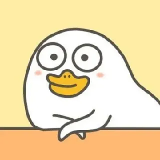 💨 anatra, cartone animato, carino, animale, adesivo whatsapp sticker