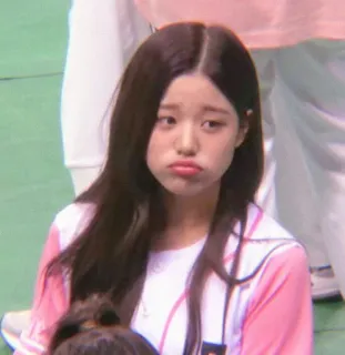 😊 kpop, mädchen, süß, traurig, schmollmund, portrait whatsapp sticker