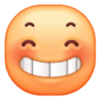 😁 emoji, joyeux, souriant, visage telegram sticker