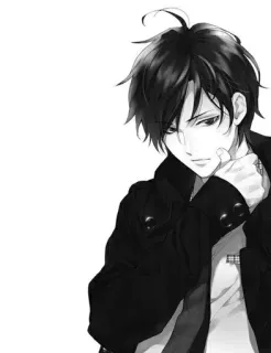 😏 アニメ, マンガ, ポートレート, 男性, キャラクター, アート, イラスト telegram sticker