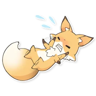 😤 fuchs, tier, niedlich, cartoon, entzückend, aufkleber whatsapp sticker