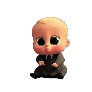 🥺 Boss Baby The Boss Baby bebé, jefe, traje, dibujos animados, película, personaje telegram sticker