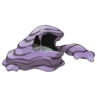 🔵 Grimer Pokémon pokemon, tadmorv, monstre, dessin animé, violet, tâche telegram sticker