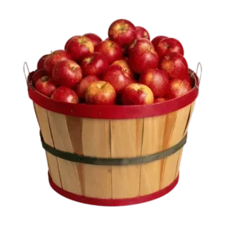 🍎 แอปเปิล, ผลไม้, ตะกร้า, เก็บเกี่ยว, แอปเปิลแดง telegram sticker