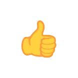👍 thumbs up, like, approval, positive, emoji telegram sticker