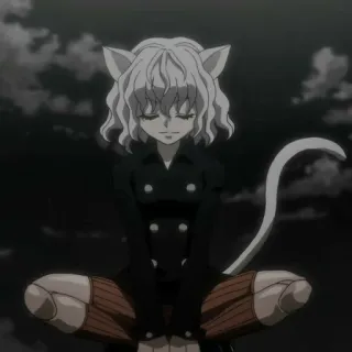 🐱 Neferpitou Hunter x Hunter อนิเมะ, แมว, เนเฟอร์ปิโต้, hunter x hunter telegram sticker