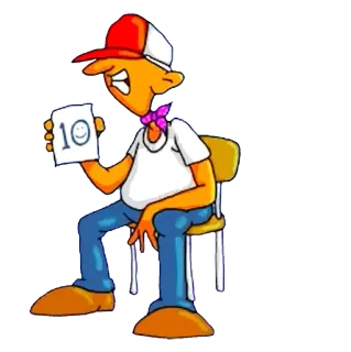 👍 10 cartoon, person, score, illustration, paper telegram sticker