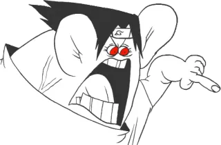 🐭 Sasuke Naruto Sasuke, Naruto, anime, anger, pointing, manga, offensive telegram sticker