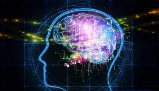 🤔 brain, mind, artificial intelligence, technology, neural network, futuristic telegram sticker