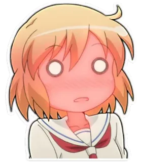😳 Anime, Đỏ mặt, Phim hoạt hình, Cô gái, Sốc, Ngạc nhiên telegram sticker