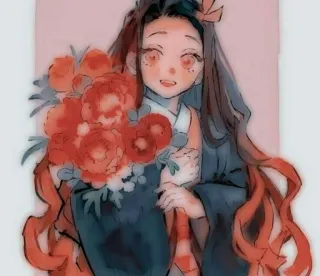 ⛓ Nezuko Kamado Demon Slayer Nezuko, Demon Slayer, Anime, Bunga, Imut, Manga telegram sticker