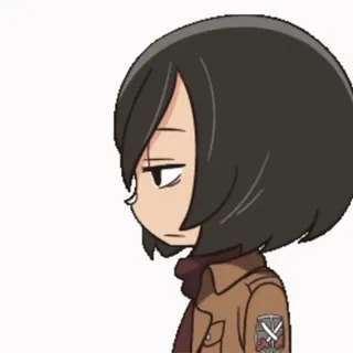 ❓ Mikasa Ackerman Attack on Titan Anime, Manga, Personaggio, Animazione telegram sticker