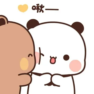 ✨ 啾一 귀여운, 곰, 만화, 스티커, 사랑, 하트 whatsapp sticker