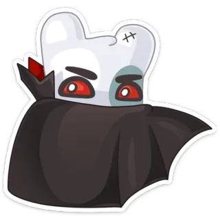 🦇 стикер, мультфильм, персонаж, летучая мышь, хэллоуин telegram sticker