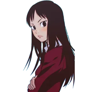 😒 anime, girl, school uniform, portrait telegram sticker