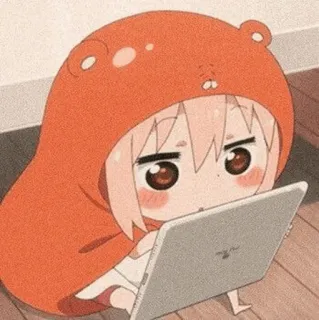 ➖ anime, tablet, hoodie, cute, bear telegram sticker
