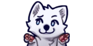 🤷‍♀️ chó, trắng, hoạt hình, động vật, dễ thương telegram sticker
