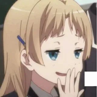 🕸 Anime, dziewczyna, zarozumiały, wyraz twarzy, kreskówka, słodki telegram sticker