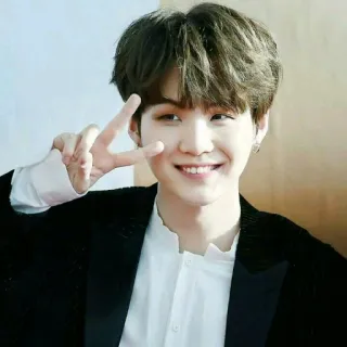 ✌ Suga kpop, айдол, знак мира, певец, человек, музыка, suga, bts whatsapp sticker