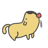 👍 мультфильм, персонаж, животное, желтый, простой, милый whatsapp sticker