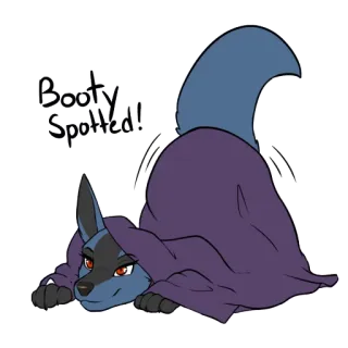 💜 Booty Spotted! animal, perro, trasero, manchado telegram sticker