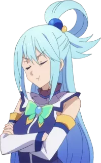 😒 Aqua Konosuba Anime, Konosuba, Aqua, Lucu, Imut telegram sticker