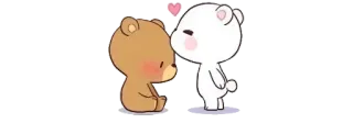 💙 Milk and Mocha carino, coppia, orsi, amore, relazione, cartoni animati, animali telegram sticker