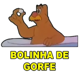 ⛳️ BOLINHA DE GORFE cartoon, animal, funny, expression, gorfe, bolinha telegram sticker