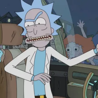🛸 Rick Sanchez Rick and Morty Rick and Morty, Rick Sanchez, Zeichentrick, Adult Swim, Animiert, Comedy, Science Fiction telegram sticker