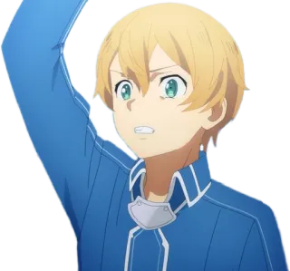😡 Eugeo Sword Art Online Anime, Personnage, Blond, Sword Art Online whatsapp sticker