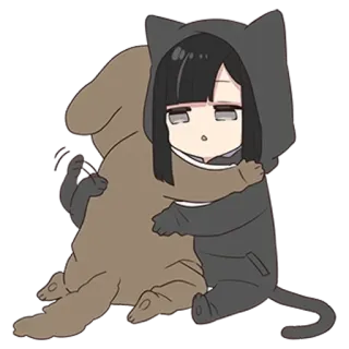 🌟 อนิเมะ, แมว, น่ารัก, หมา, กอด, คาวาอิ telegram sticker