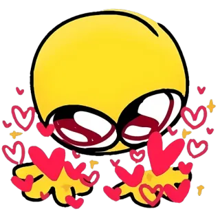 🌝 Emotikon, Emoji, Serce, Miłość, Oczy, Słodkie telegram sticker