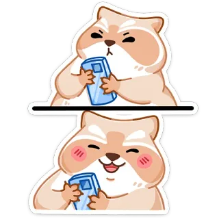 📱 แฮมสเตอร์, น่ารัก, มีความสุข, โกรธ, อีโมจิ, สติกเกอร์ whatsapp sticker