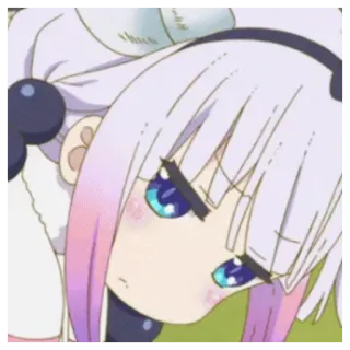 🤍 Kanna Kamui Miss Kobayashi's Dragon Maid animé, dragon, Kanna, mignon telegram sticker